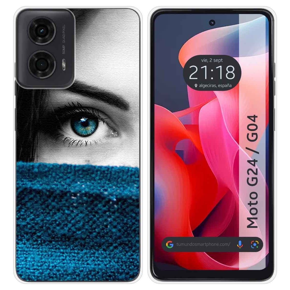 Funda Silicona para Motorola Moto G34 5G diseño Ojo Dibujos