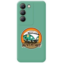 Funda Silicona Líquida Verde para Vivo V40 SE 5G diseño Adventure Dibujos