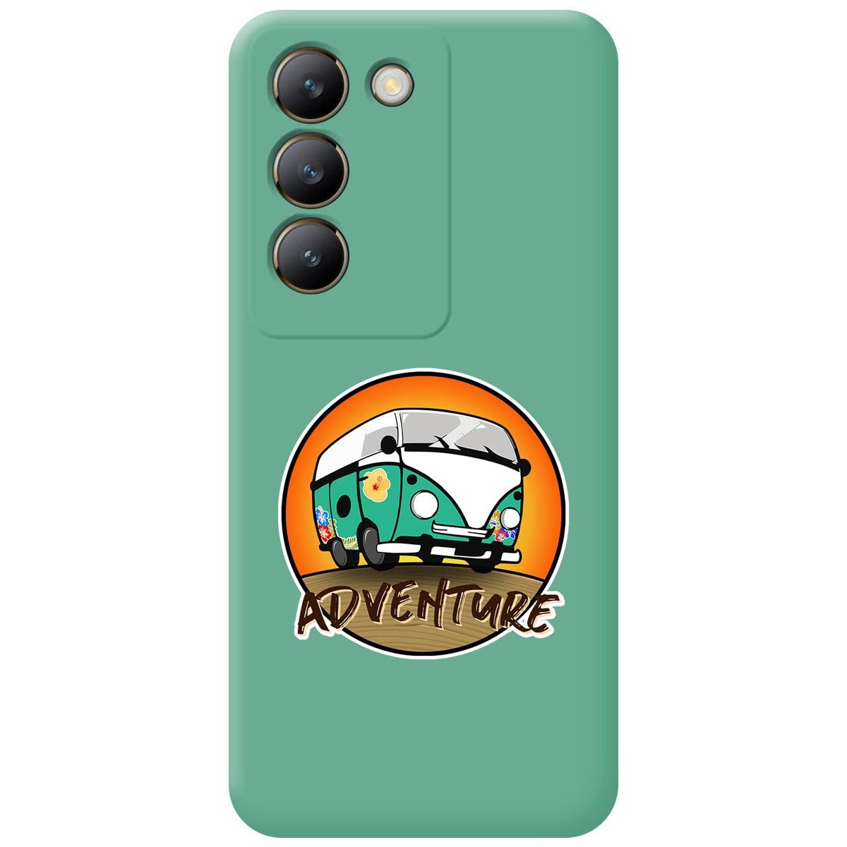 Funda Silicona Líquida Verde para Vivo V40 SE 5G diseño Adventure Dibujos
