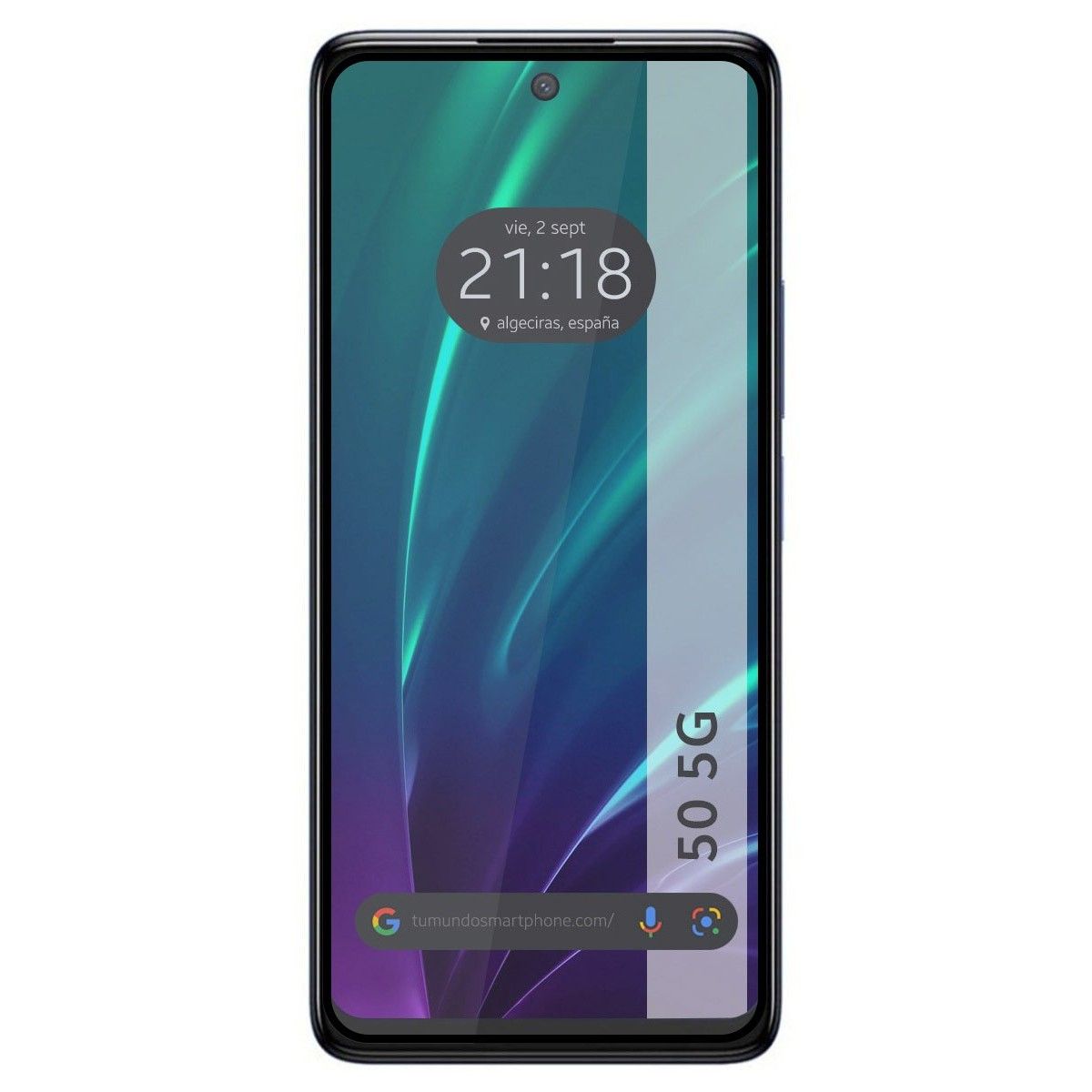 Protector Cristal Templado Completo 5D Full Glue Negro para TCL 50 5G Vidrio