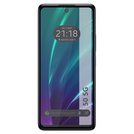 Protector Cristal Templado Completo 5D Full Glue Negro para TCL 50 5G Vidrio