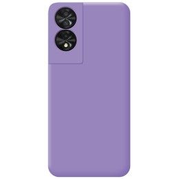 Funda Silicona Líquida Ultra Suave para TCL 50 SE color Morada 2
