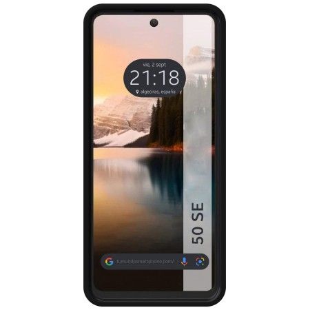 Funda Silicona Líquida Ultra Suave para TCL 50 SE color Negra