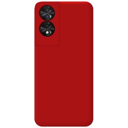 Funda Silicona Líquida Ultra Suave para TCL 50 SE color Roja