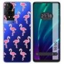 Funda Silicona Transparente para TCL 50 5G diseño Flamenco Dibujos