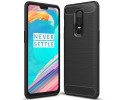 Funda Gel Tpu Tipo Carbon Negra para Oneplus 6