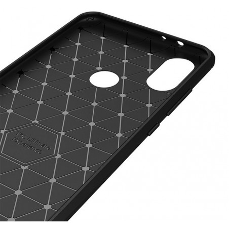 Funda Gel Tpu Tipo Carbon Negra para Xiaomi Mi 6X / Mi A2