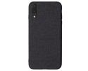 Funda Gel Tpu Efecto Tela Color Negra para Huawei P20