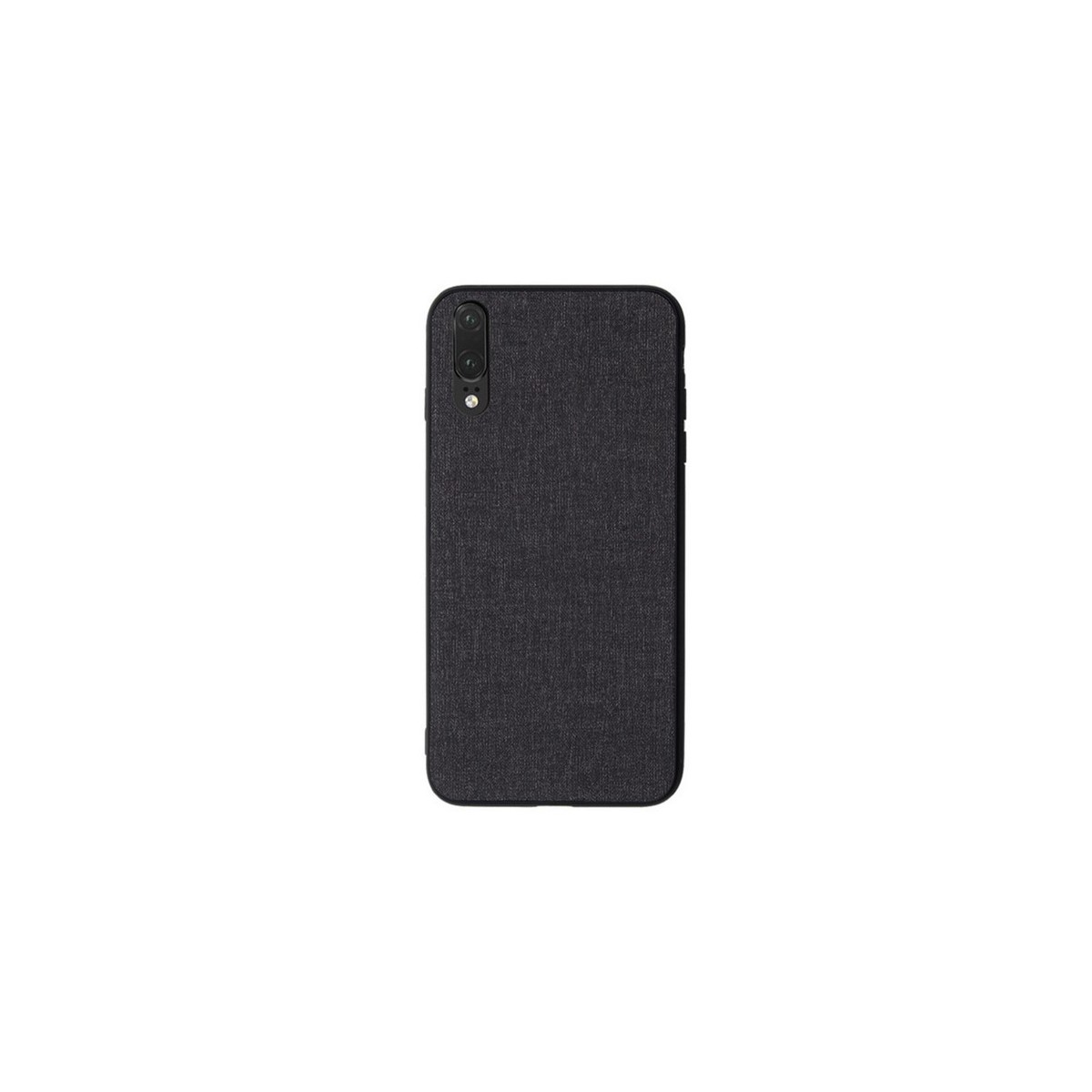 Funda Gel Tpu Efecto Tela Color Negra para Huawei P20