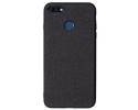 Funda Gel Tpu Efecto Tela Color Negra para Huawei Honor 7C / Y7 2018