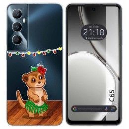Funda Silicona Transparente para Realme C65 4G diseño Suricata Dibujos