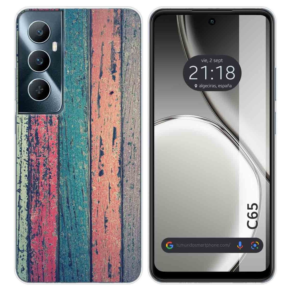 Funda Silicona para Realme C65 4G diseño Madera 10 Dibujos