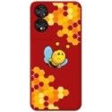 Funda Silicona Líquida Roja para TCL 50 SE diseño Abeja Dibujos