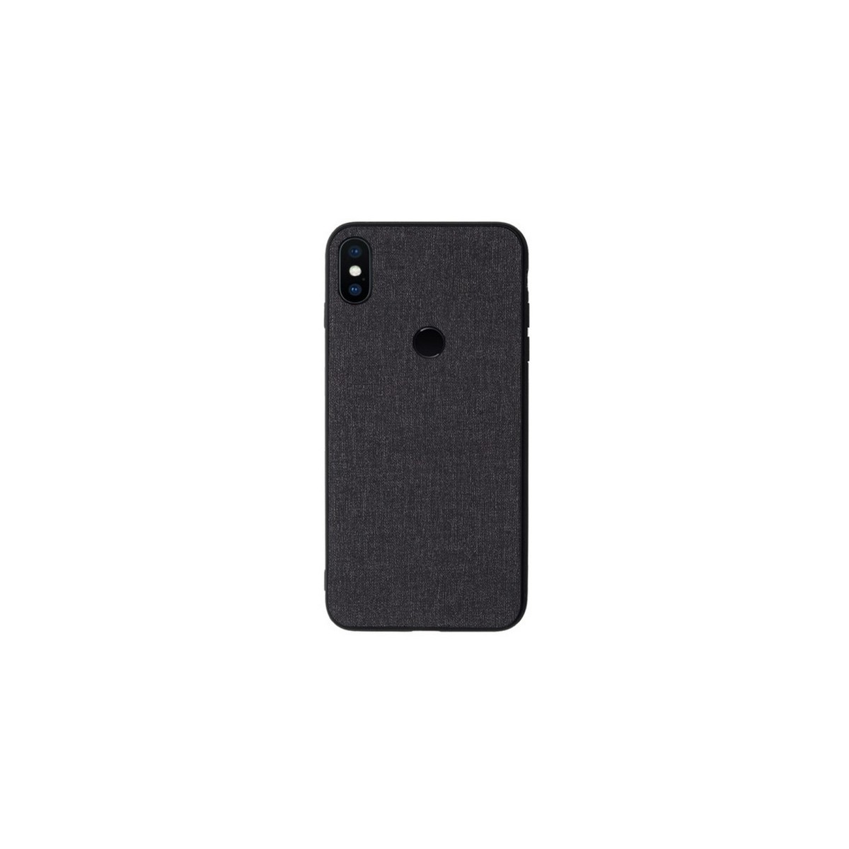Funda Gel Tpu Efecto Tela Color Negra para Xiaomi Redmi S2