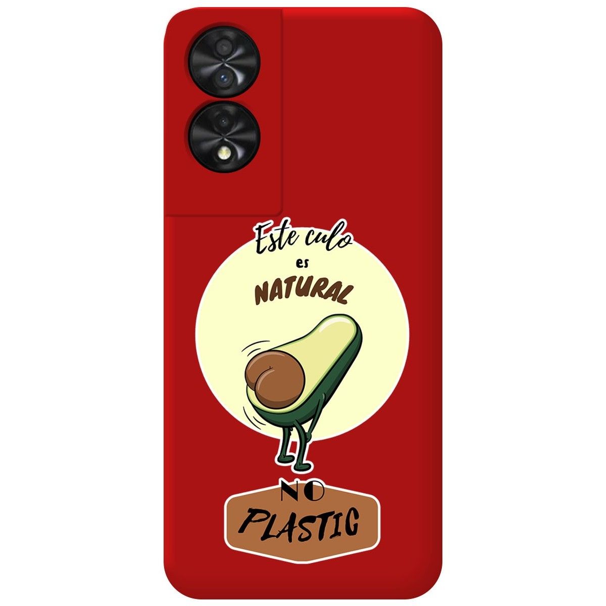 Funda Silicona Líquida Roja para TCL 50 SE diseño Culo Natural Dibujos