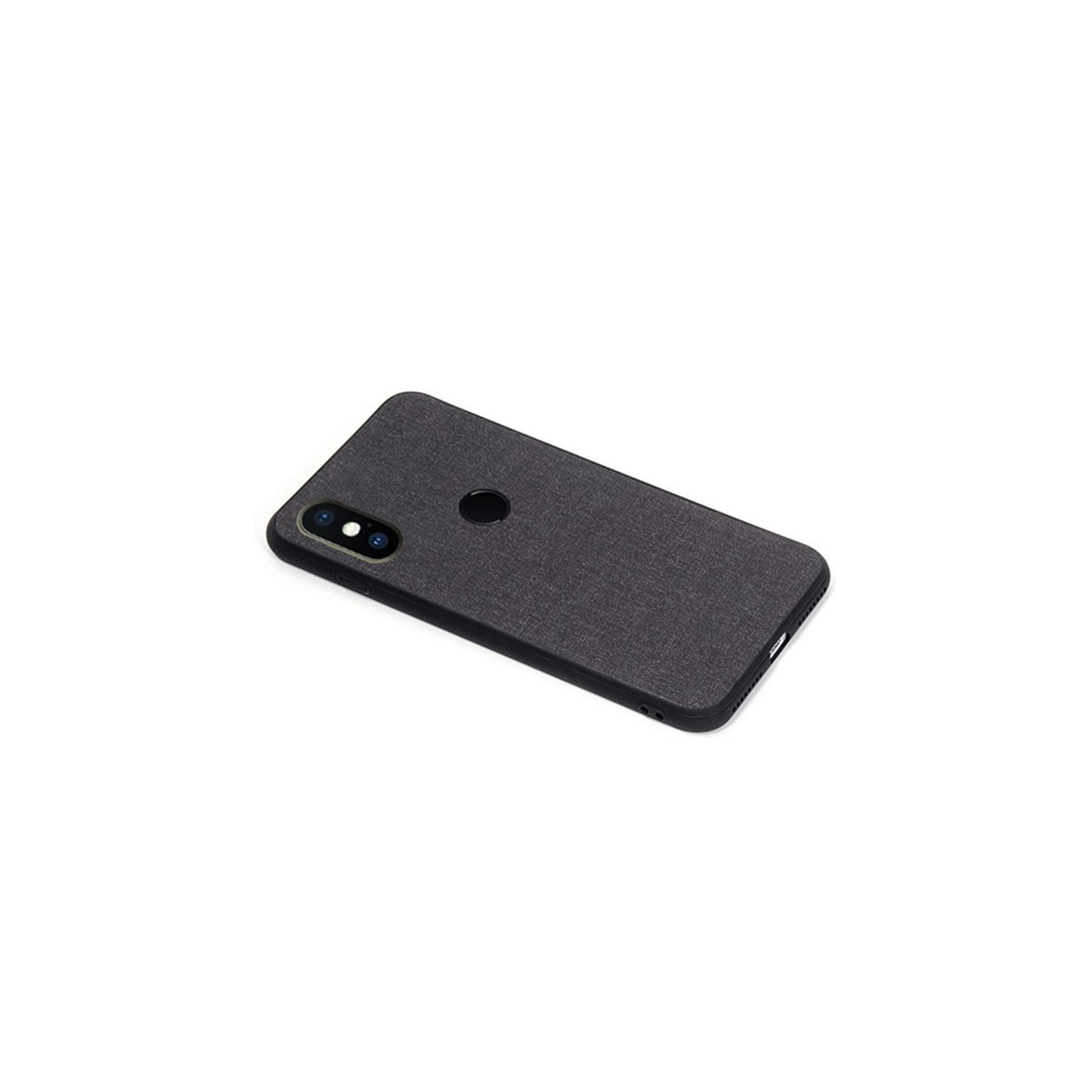 Funda Gel Tpu Efecto Tela Color Negra para Xiaomi Redmi S2