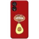Funda Silicona Líquida Roja para TCL 50 SE diseño Vegan Life Dibujos