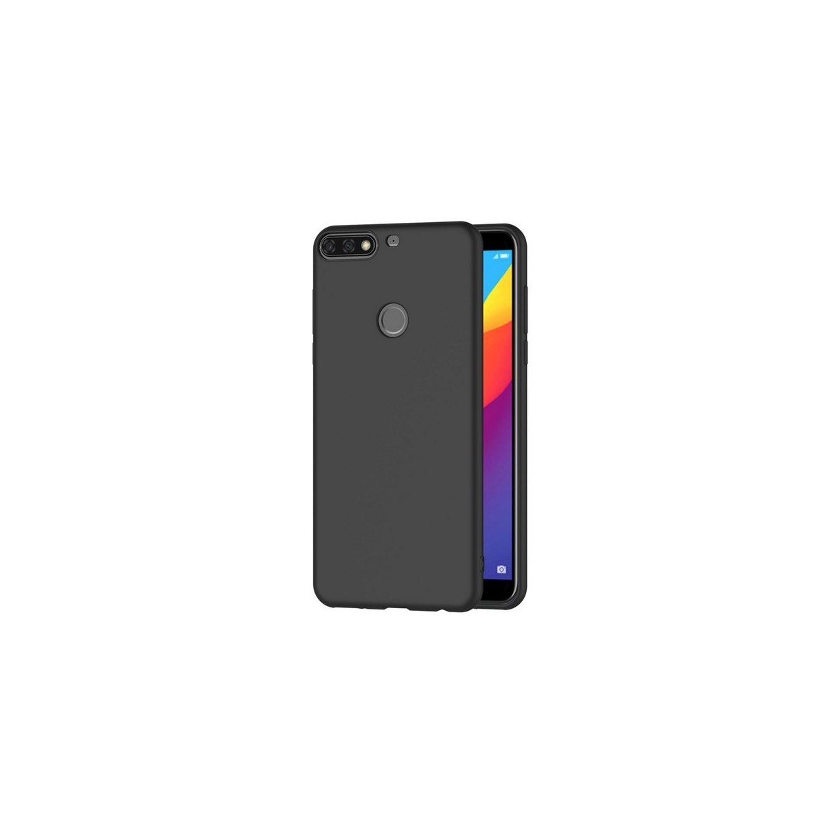 Funda Gel Tpu Tipo Mate Negra para Huawei Honor 7C / Y7 2018