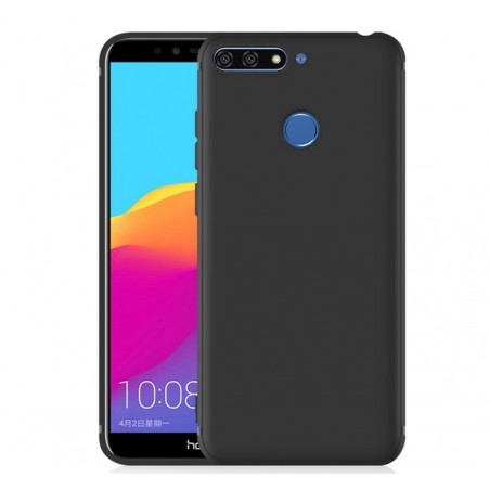 Funda Gel Tpu Tipo Mate Negra para Huawei Honor 7C / Y7 2018