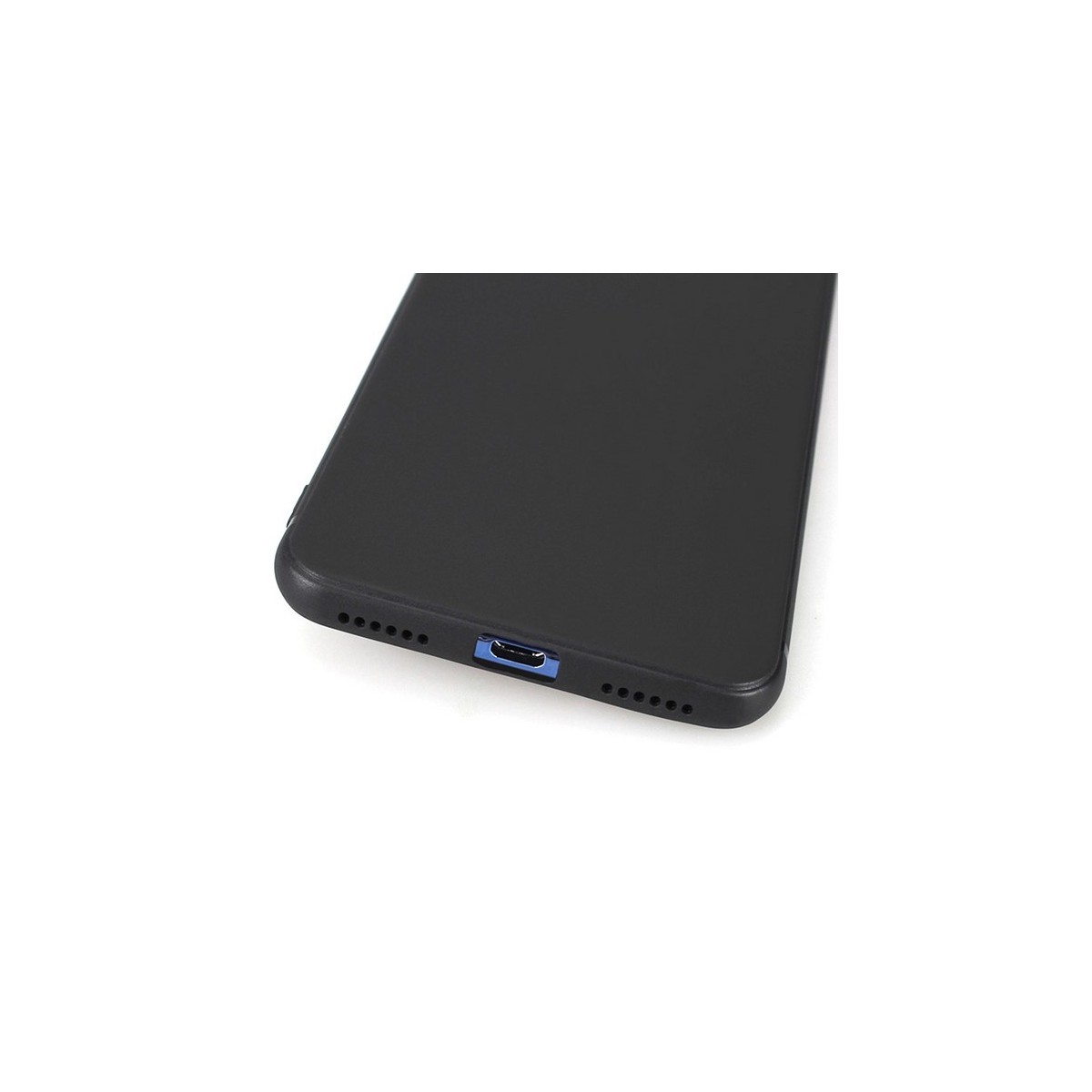 Funda Gel Tpu Tipo Mate Negra para Huawei Honor 7C / Y7 2018