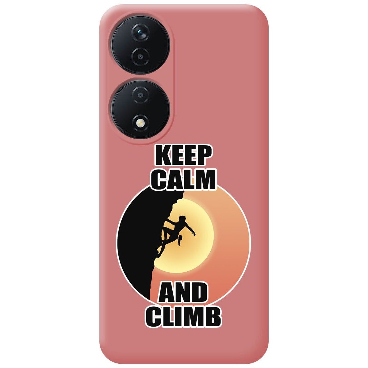 Funda Silicona Líquida Rosa para Huawei Honor 90 Smart 5G diseño Mujer Escalada Dibujos