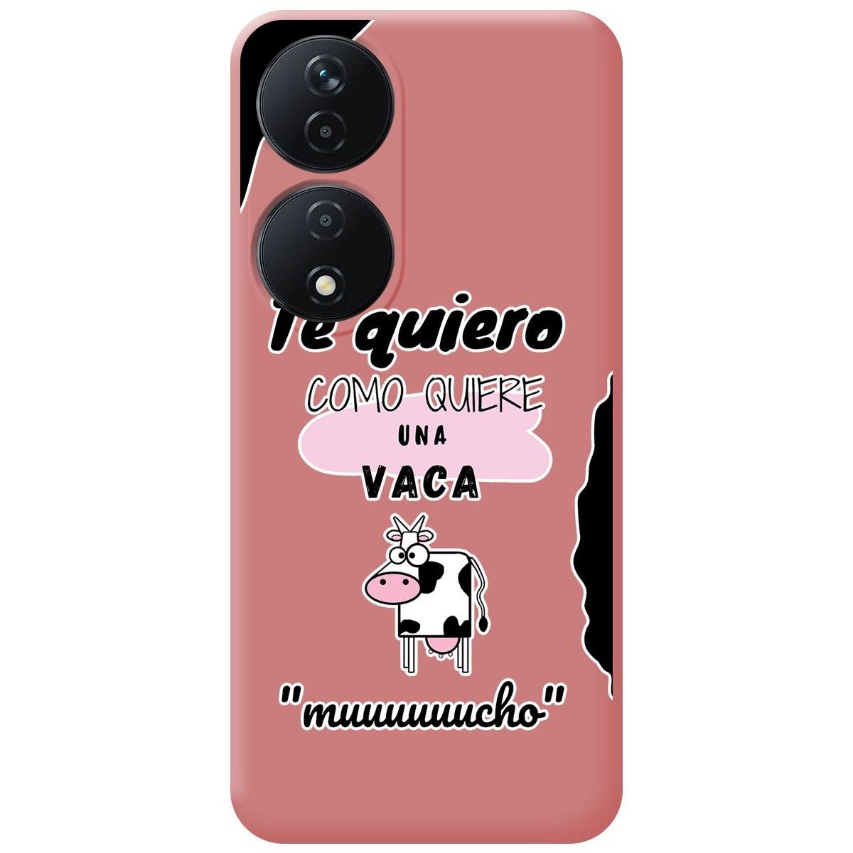 Funda Silicona Líquida Rosa para Huawei Honor 90 Smart 5G diseño Vaca Dibujos