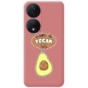 Funda Silicona Líquida Rosa para Huawei Honor 90 Smart 5G diseño Vegan Life Dibujos