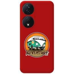 Funda Silicona Líquida Roja para Huawei Honor 90 Smart 5G diseño Adventure Dibujos