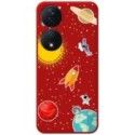 Funda Silicona Líquida Roja para Huawei Honor 90 Smart 5G diseño Espacio Dibujos