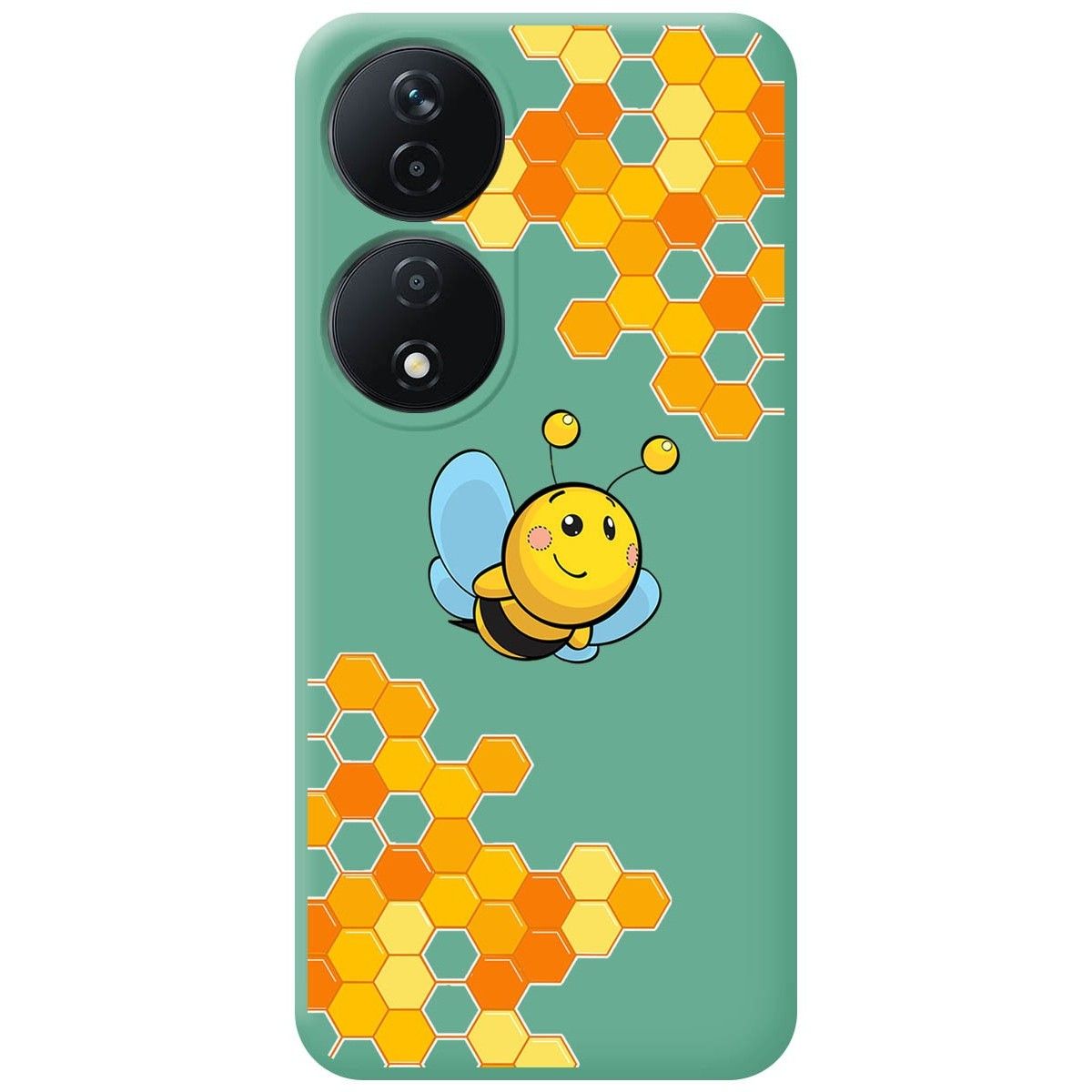Funda Silicona Líquida Verde para Huawei Honor 90 Smart 5G diseño Abeja Dibujos