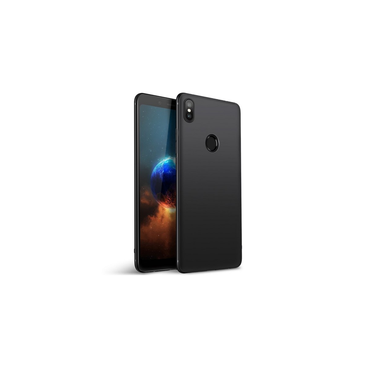 Funda Gel Tpu Tipo Mate Negra para Xiaomi Mi 6X / Mi A2