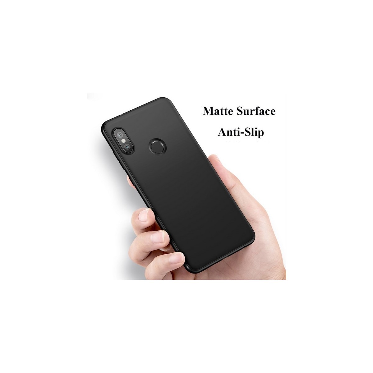 Funda Gel Tpu Tipo Mate Negra para Xiaomi Mi 6X / Mi A2