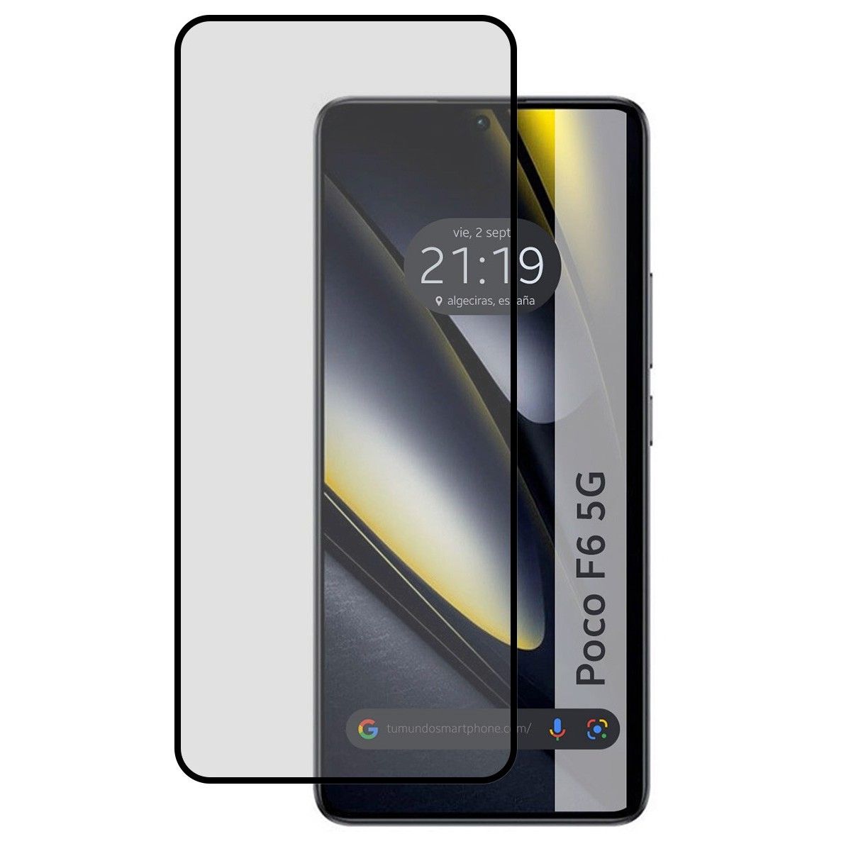 Protector Cristal Templado Completo 5D Full Glue Negro para Xiaomi Poco F6 5G Vidrio