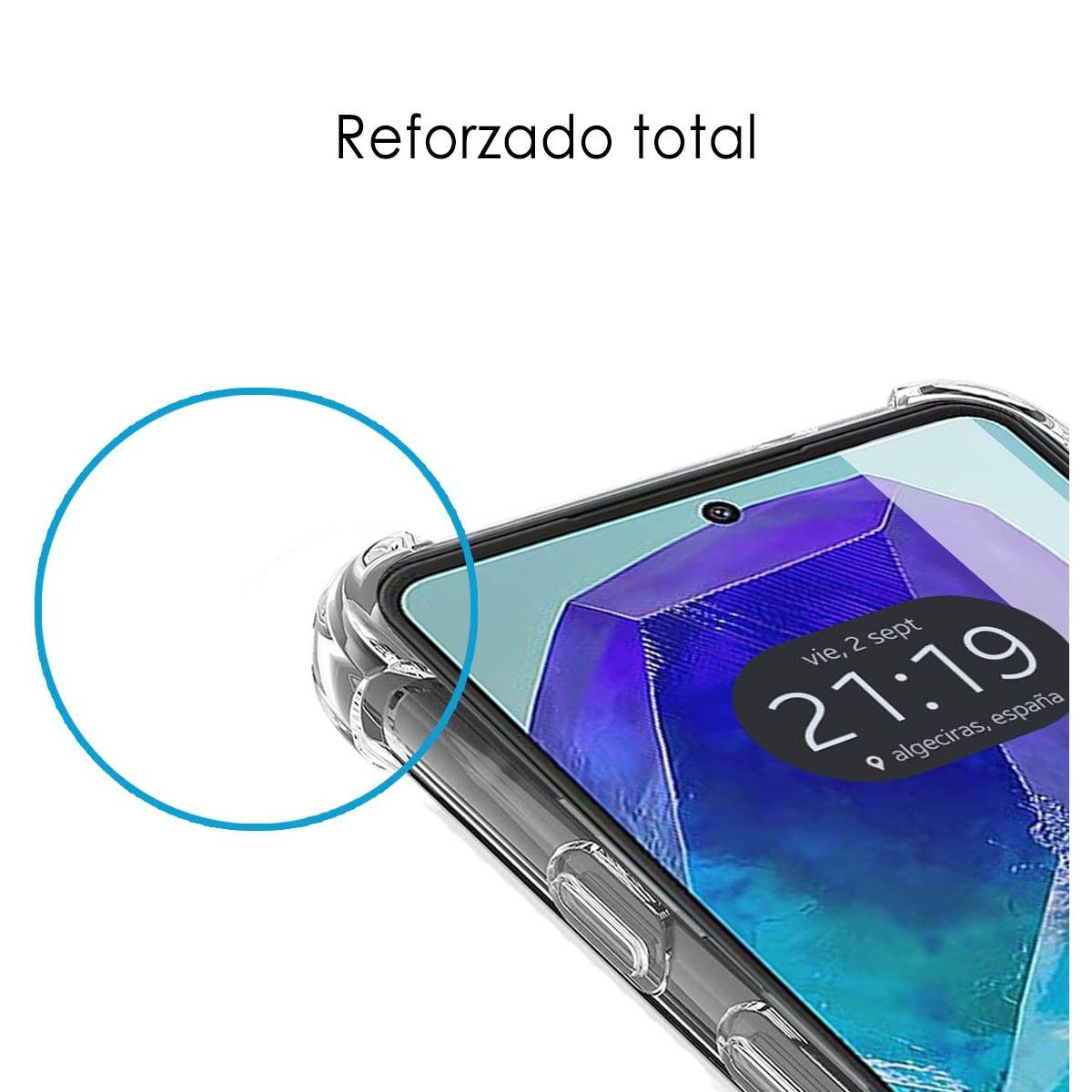 Funda Silicona Antigolpes Transparente para Samsung Galaxy M55 5G