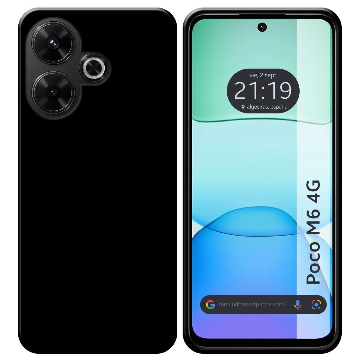 Funda Silicona Gel TPU Negra para Xiaomi Poco M6 4G