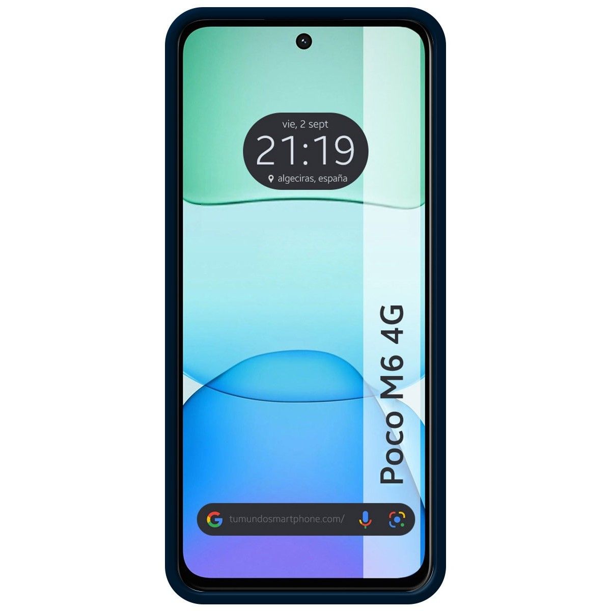 Funda Silicona Líquida Ultra Suave para Xiaomi Poco M6 4G color Azul Oscuro
