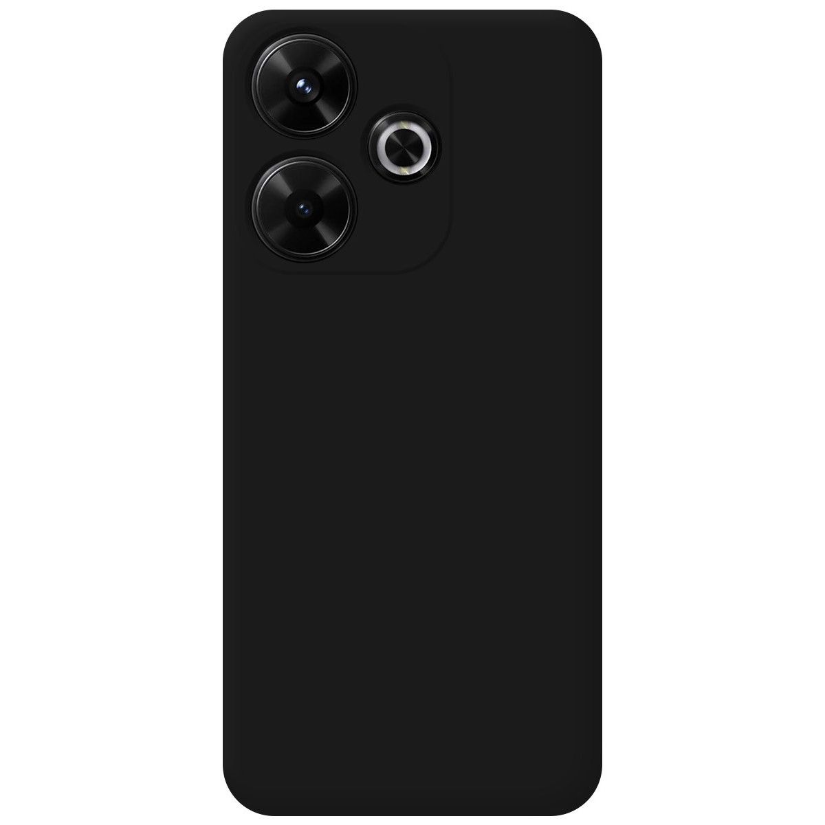Funda Silicona Líquida Ultra Suave para Xiaomi Poco M6 4G color Negra