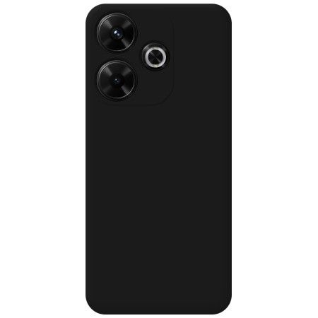 Funda Silicona Líquida Ultra Suave para Xiaomi Poco M6 4G color Negra