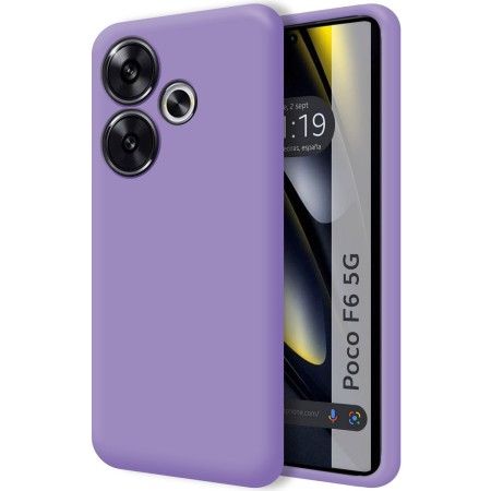 Funda Silicona Líquida Ultra Suave para Xiaomi Poco F6 5G color Morada