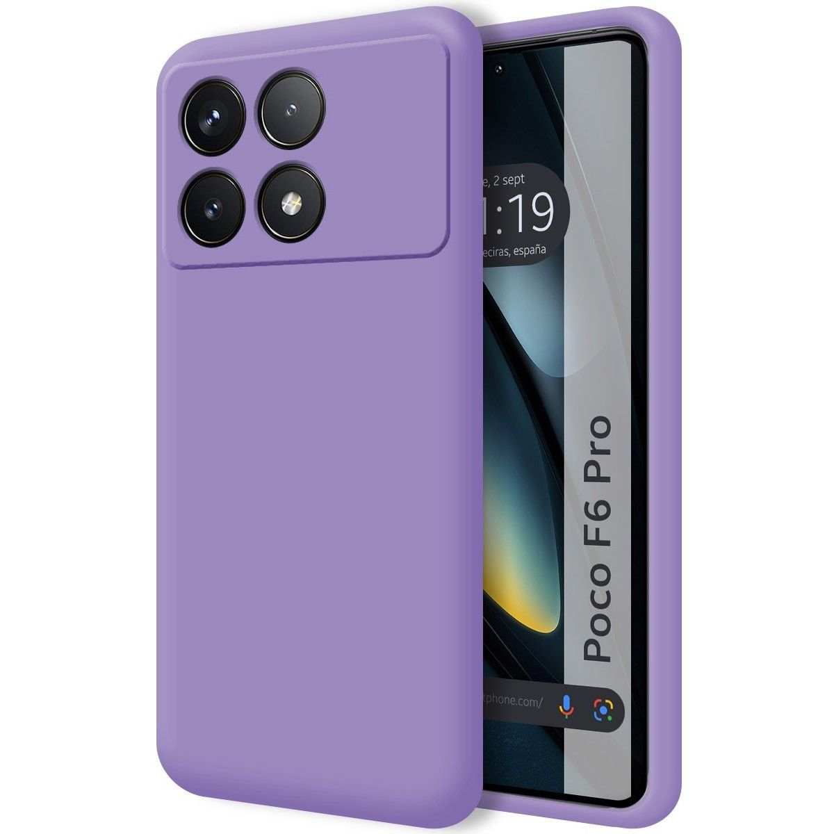 Funda Silicona Líquida Ultra Suave para Xiaomi Poco F6 Pro 5G color Morada