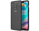 Funda Gel Tpu Tipo Piel Negra para Oneplus 6