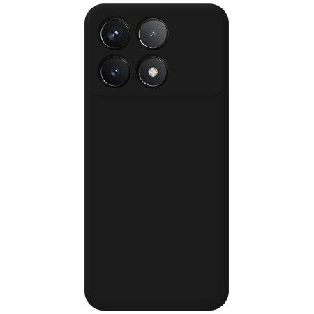Funda Silicona Líquida Ultra Suave para Xiaomi Poco F6 Pro 5G color Negra