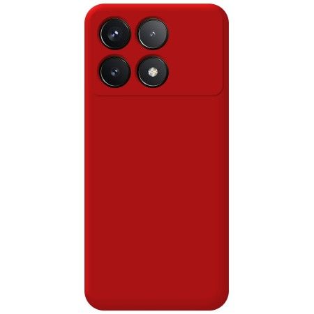 Funda Silicona Líquida Ultra Suave para Xiaomi Poco F6 Pro 5G color Roja