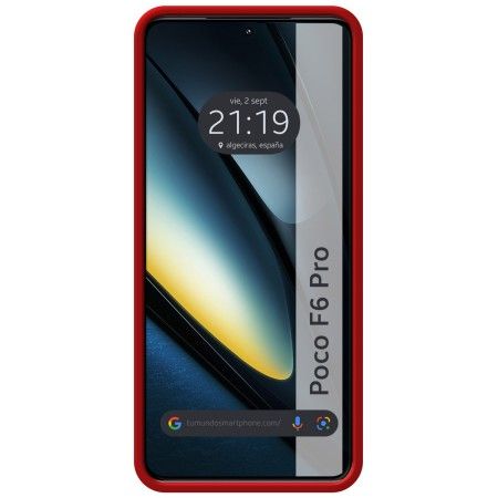 Funda Silicona Líquida Ultra Suave para Xiaomi Poco F6 Pro 5G color Roja