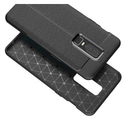 Funda Gel Tpu Tipo Piel Negra para Oneplus 6 2