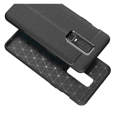Funda Gel Tpu Tipo Piel Negra para Oneplus 6