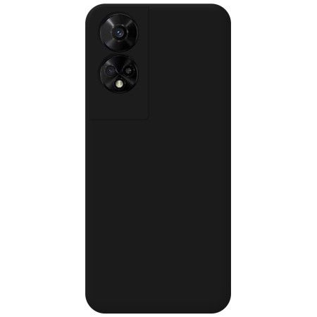 Funda Silicona Líquida Ultra Suave para TCL 50 5G color Negra