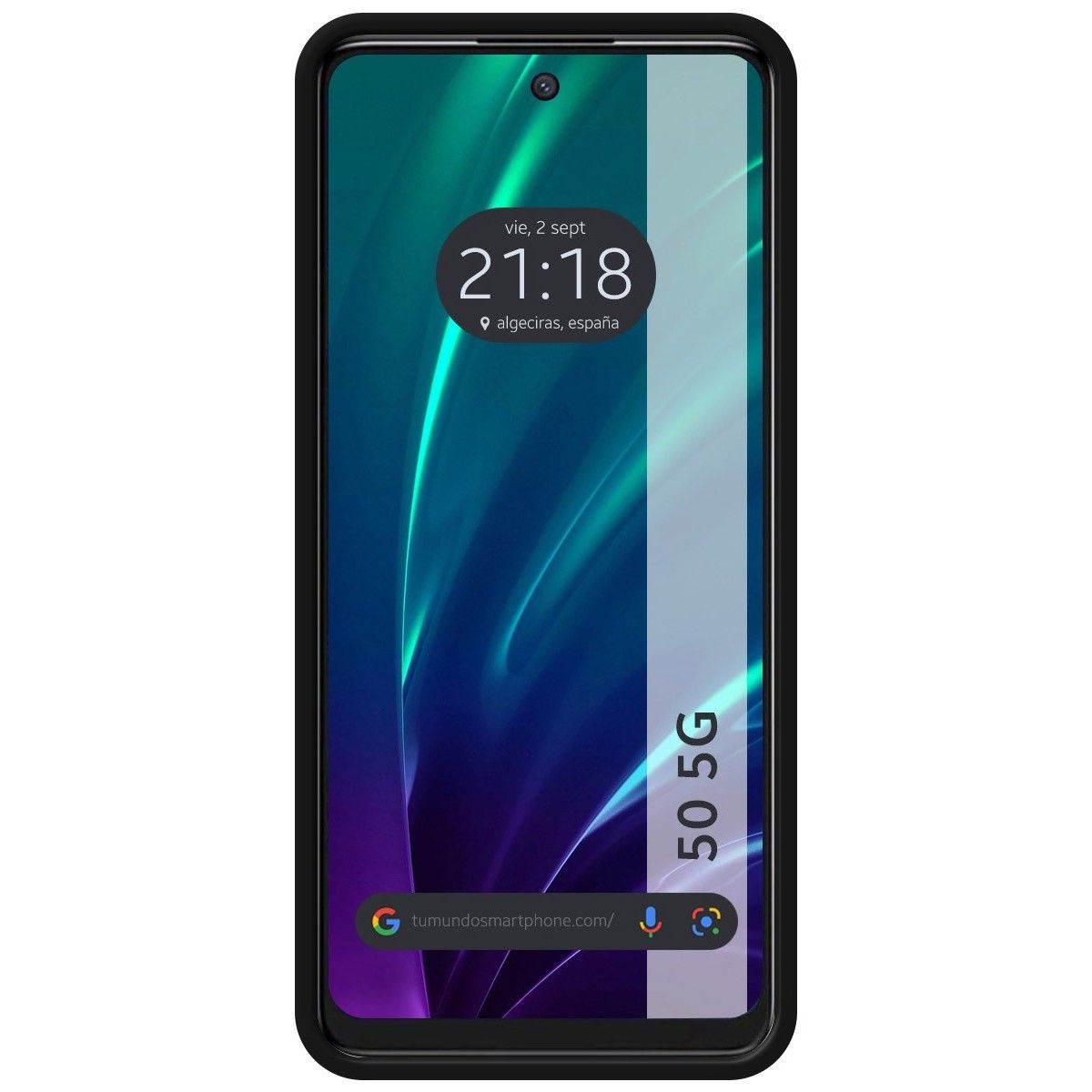 Funda Silicona Líquida Ultra Suave para TCL 50 5G color Negra