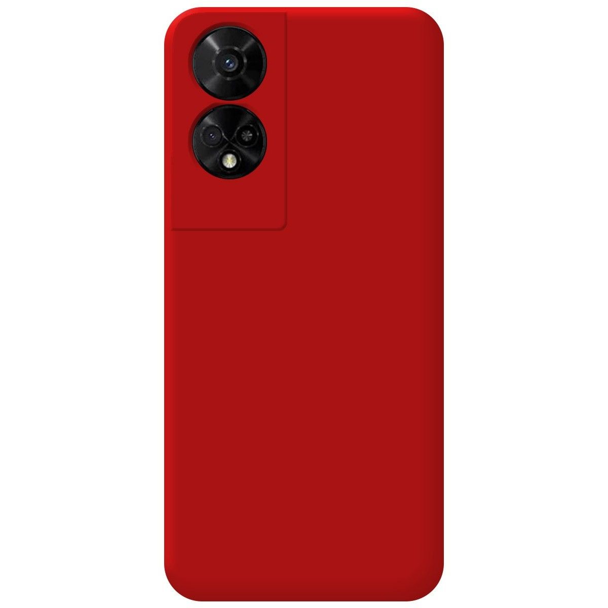Funda Silicona Líquida Ultra Suave para TCL 50 5G color Roja