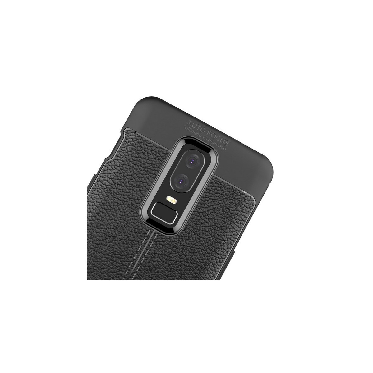 Funda Gel Tpu Tipo Piel Negra para Oneplus 6